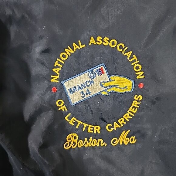 Vintage National Association of Letter Carriers Boston, MA Mens XL Blue Jacket - Picture 2 of 16